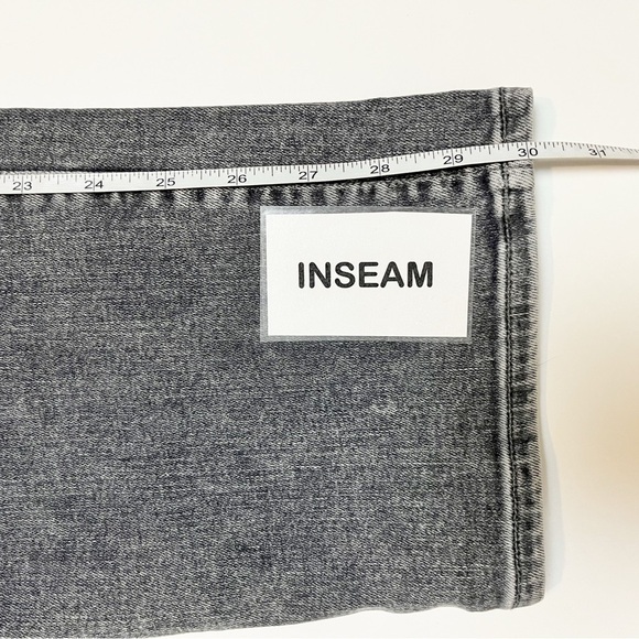 Hudson NWT Nico Straight Jeans 32 14 gray distressed rolled - Picture 13 of 14